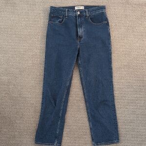 Abercrombie High Rise Ankle Straight Jean